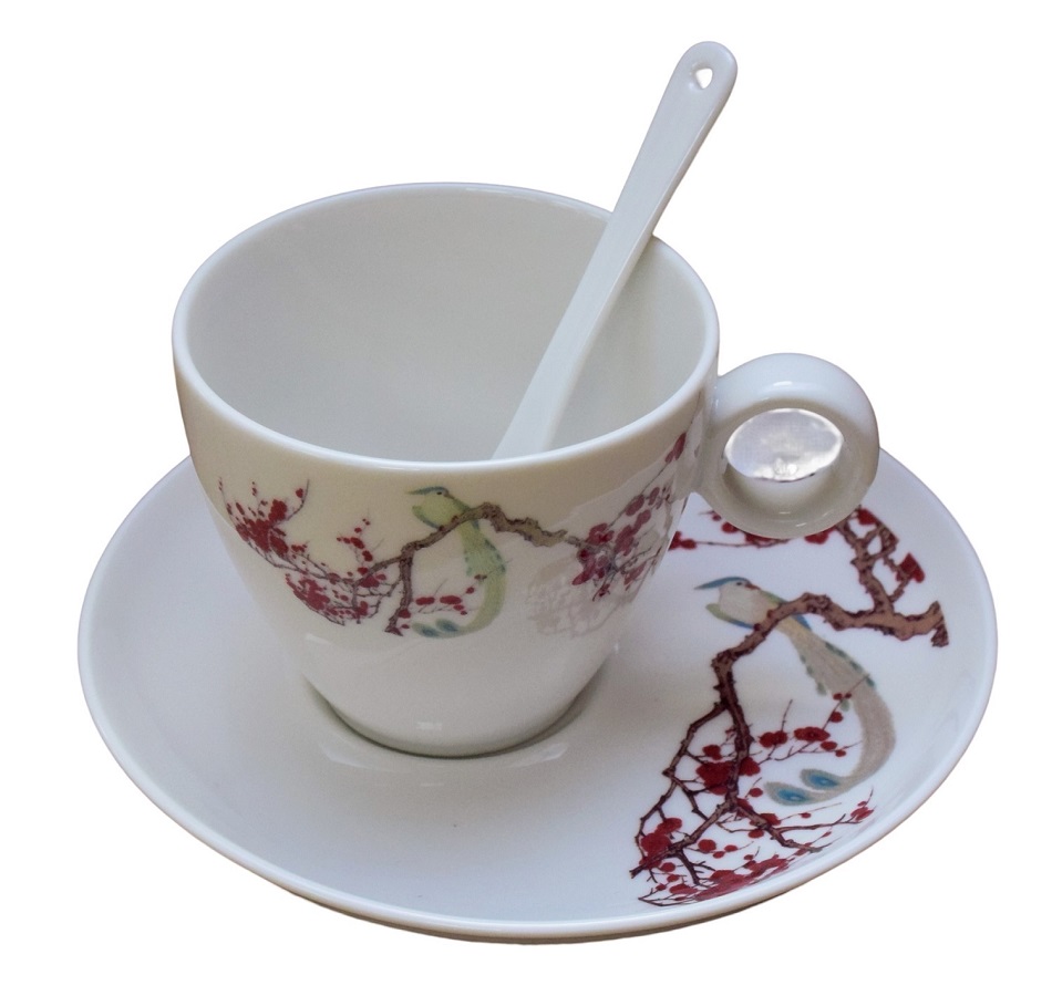 典藏季康花鳥(冬景)-咖啡杯組
