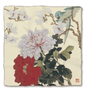 典藏季康花鳥(春景)-絲巾